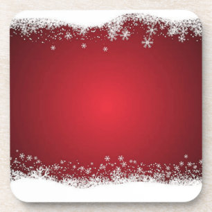 Dessous-de-verre Motif de Noël rouge et blanc