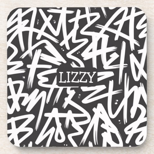 Dessous-de-verre Motif de nom de graffiti personnalisé — Urbain sur (Devant)