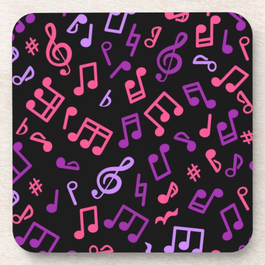 Dessous-de-verre Motif de notes musicales (Devant)