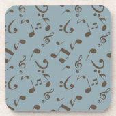Dessous-de-verre Motif de notes musicales (Devant)