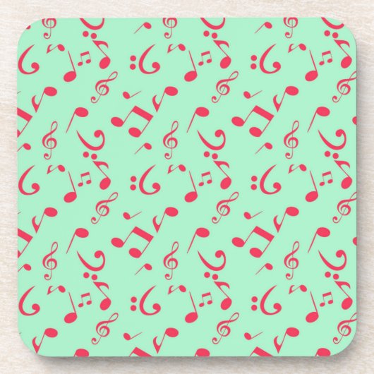 Dessous-de-verre Motif de notes musicales (Devant)