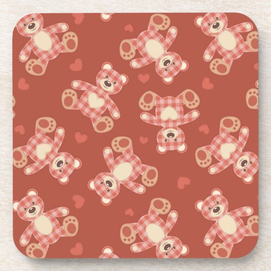 Dessous-de-verre motif de patchwork d'ours (Devant)