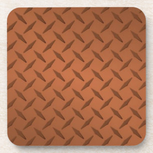 Dessous-de-verre Motif de plaque diamant en bronze profond