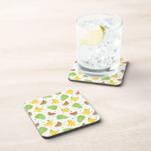 Dessous-de-verre Motif de Pointe Polka aux fruits tropicaux (Côté Droit)