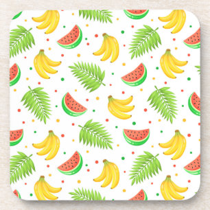 Dessous-de-verre Motif de Pointe Polka aux fruits tropicaux