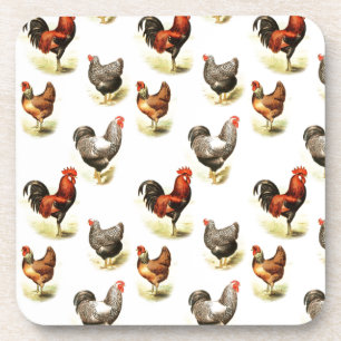 Dessous-de-verre Motif de poulet du pays
