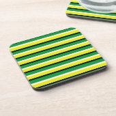 Dessous-de-verre Motif de rayures vert jaune (Côté gauche)