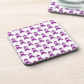 Dessous-de-verre Motif de ruban violet (Côté gauche)