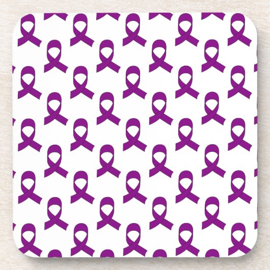 Dessous-de-verre Motif de ruban violet (Devant)