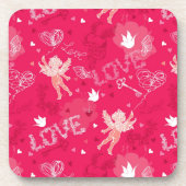 Dessous-de-verre Motif de Saint-Valentin avec le cupidon (Devant)