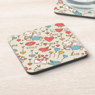 Dessous-de-verre Motif de Saint-Valentin avec le cupidon