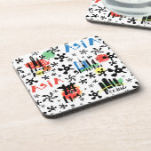 Dessous-de-verre Motif de symboles de l'Asie | (Côté gauche)