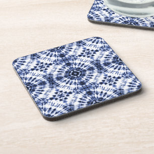 Dessous-de-verre Motif de teinture bleu foncé