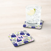 Dessous-de-verre Motif de tennis chic avec monogramme (Côté Droit)