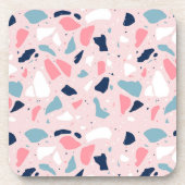 Dessous-de-verre Motif de Terrazzo rose (Devant)