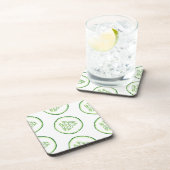 Dessous-de-verre Motif de tranches de concombre (Côté Droit)
