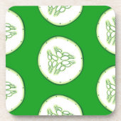 Dessous-de-verre Motif de tranches de concombre (Devant)