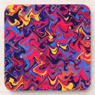 Dessous-de-verre Motif de vagues colorées aléatoires