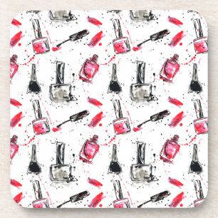 Dessous-de-verre Motif de vernis à ongles d'aquarelle