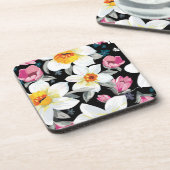 Dessous-de-verre Motif d'élégance avec des fleurs de narcisse (Côté gauche)