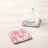 Dessous-de-verre Motif d'éléphant rouge (Côté Droit)