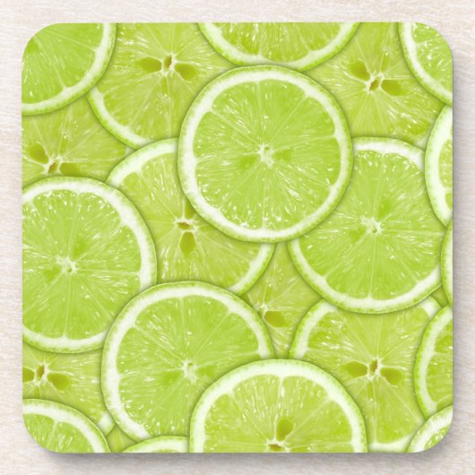 Dessous-de-verre Motif Des Tranches De Chaux Vertes (Devant)