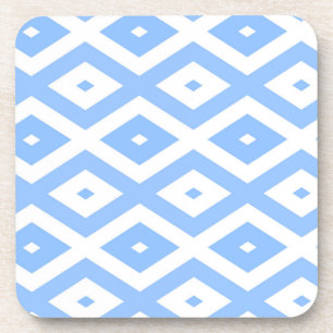 Dessous-de-verre Motif diamant bleu et blanc