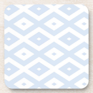 Dessous-de-verre Motif diamant bleu pâle et blanc