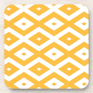 Dessous-de-verre Motif diamant jaune et blanc soleil