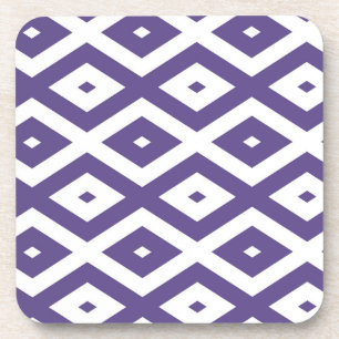 Dessous-de-verre Motif diamant ultra violet et blanc