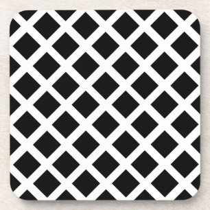 Dessous-de-verre Motif D'Illusion Optique Grille Noire Et Blanc
