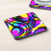 Dessous-de-verre Motif d'Imaginaire Spiral Vibrant (Côté gauche)