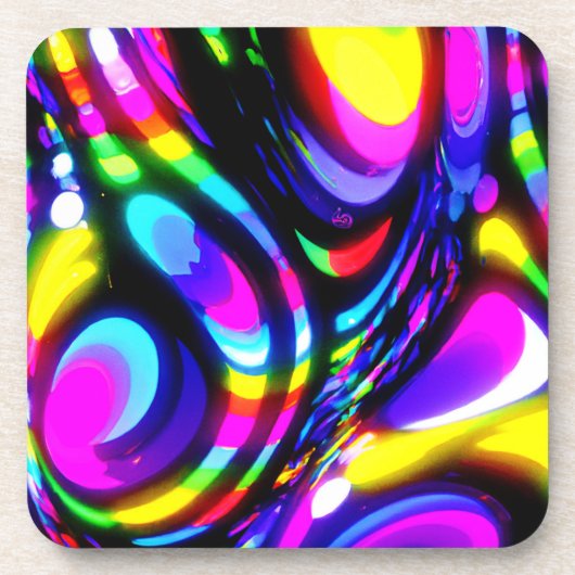 Dessous-de-verre Motif d'Imaginaire Spiral Vibrant (Devant)