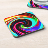 Dessous-de-verre Motif d'Imaginaire Spiral Vibrant (Côté gauche)