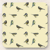 Dessous-de-verre Motif d'oiseaux Motif beige (Devant)