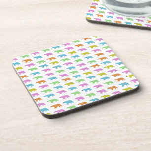 Dessous-de-verre Motif d'ours polaire arc-en-ciel