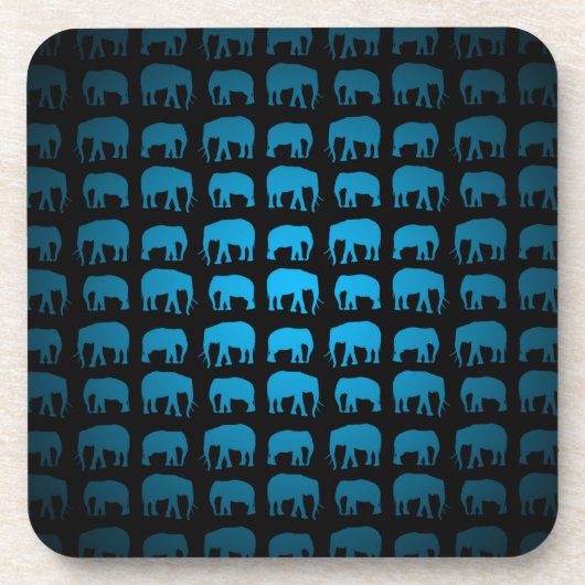 Dessous-de-verre Motif Éléphant Bleu (Devant)
