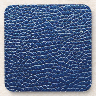 Dessous-de-verre Motif en cuir bleu foncé