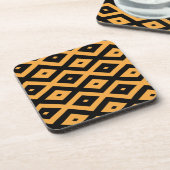 Dessous-de-verre Motif en diamant jaune et noir (Côté gauche)