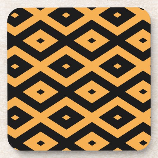 Dessous-de-verre Motif en diamant jaune et noir (Devant)