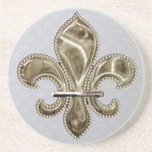 Dessous de verre Motif en grès de Fleur de Lys