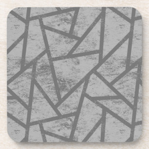 Dessous-de-verre Motif en mosaïque gris