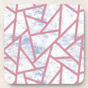 Dessous-de-verre Motif en mosaïque rose et bleu