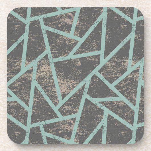 Dessous-de-verre Motif en mosaïque vert pâle et gris (Devant)