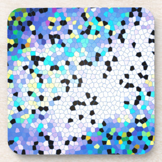 Dessous-de-verre Motif en mosaïque violet bleu et noir
