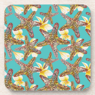 Dessous-de-verre Motif fantaisiste d'étoiles de mer