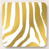 Dessous-de-verre Motif Faux Gold Zebra Print Stripes (Devant)