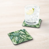 Dessous-de-verre Motif Feuille vert tropical (Côté Droit)