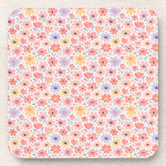 Dessous-de-verre Motif floral abstrait moderne (Devant)