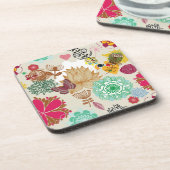 Dessous-de-verre Motif floral dans le rétro style (Côté gauche)